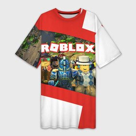 Платье-футболка 3D с принтом ROBLOX в Петрозаводске,  |  | lego | logo | meme | memes | minecraft | oof | quest | roblocks | roblockx | roblox | studio | блок | блоки | голова | игра | игры | квест | лего | лицо | лого | логотип | майнкрафт | мем | мемы | онлайн | роблокс | студия