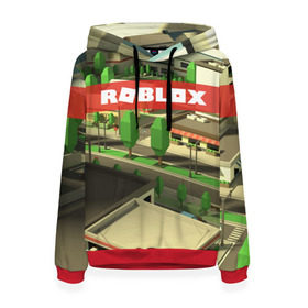 Женская толстовка 3D с принтом ROBLOX City в Петрозаводске, 100% полиэстер  | двухслойный капюшон со шнурком для регулировки, мягкие манжеты на рукавах и по низу толстовки, спереди карман-кенгуру с мягким внутренним слоем. | lego | logo | meme | memes | minecraft | oof | quest | roblocks | roblockx | roblox | studio | блок | блоки | голова | игра | игры | квест | лего | лицо | лого | логотип | майнкрафт | мем | мемы | онлайн | роблокс | студия