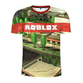 Мужская футболка 3D спортивная с принтом ROBLOX City в Петрозаводске, 100% полиэстер с улучшенными характеристиками | приталенный силуэт, круглая горловина, широкие плечи, сужается к линии бедра | lego | logo | meme | memes | minecraft | oof | quest | roblocks | roblockx | roblox | studio | блок | блоки | голова | игра | игры | квест | лего | лицо | лого | логотип | майнкрафт | мем | мемы | онлайн | роблокс | студия