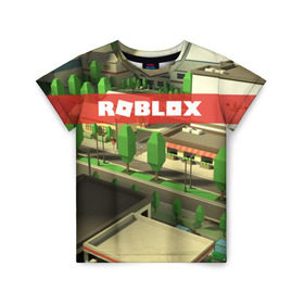 Детская футболка 3D с принтом ROBLOX City в Петрозаводске, 100% гипоаллергенный полиэфир | прямой крой, круглый вырез горловины, длина до линии бедер, чуть спущенное плечо, ткань немного тянется | lego | logo | meme | memes | minecraft | oof | quest | roblocks | roblockx | roblox | studio | блок | блоки | голова | игра | игры | квест | лего | лицо | лого | логотип | майнкрафт | мем | мемы | онлайн | роблокс | студия