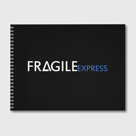 Альбом для рисования с принтом FRAGILE EXPRESS в Петрозаводске, 100% бумага
 | матовая бумага, плотность 200 мг. | kojima productions | кодзима | кодзима продакшн