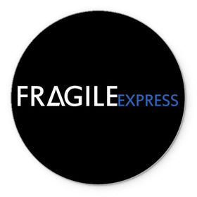 Коврик круглый с принтом FRAGILE EXPRESS в Петрозаводске, резина и полиэстер | круглая форма, изображение наносится на всю лицевую часть | Тематика изображения на принте: kojima productions | кодзима | кодзима продакшн