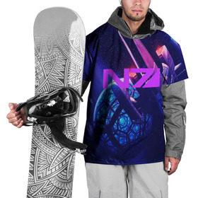 Накидка на куртку 3D с принтом Mass Effect N7 в Петрозаводске, 100% полиэстер |  | 