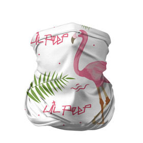 Бандана-труба 3D с принтом Lil Peep pink flamingo в Петрозаводске, 100% полиэстер, ткань с особыми свойствами — Activecool | плотность 150‒180 г/м2; хорошо тянется, но сохраняет форму | benz truck | girls. pink | gustav hr | hip hop | lil | lil peep | peep | rap | лил | лилпип | листья | пальма | пальмы | пип | розовый | рэп | фламинго | хип хоп | эмо | эмо реп