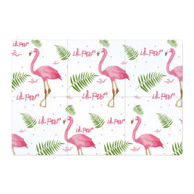 Магнитный плакат 3Х2 с принтом Lil Peep pink flamingo в Петрозаводске, Полимерный материал с магнитным слоем | 6 деталей размером 9*9 см | benz truck | girls. pink | gustav hr | hip hop | lil | lil peep | peep | rap | лил | лилпип | листья | пальма | пальмы | пип | розовый | рэп | фламинго | хип хоп | эмо | эмо реп
