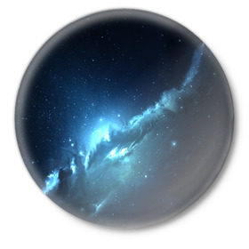 Значок с принтом ATLANTIS NEBULA в Петрозаводске,  металл | круглая форма, металлическая застежка в виде булавки | galaxy | nebula | space | star | абстракция | вселенная | галактика | звезда | звезды | космический | планеты