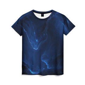 Женская футболка 3D с принтом Звёздное небо в Петрозаводске, 100% полиэфир ( синтетическое хлопкоподобное полотно) | прямой крой, круглый вырез горловины, длина до линии бедер | galaxy | nebula | space | star | абстракция | вселенная | галактика | звезда | звезды | космический | планеты