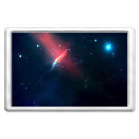 Магнит 45*70 с принтом Космическое сияние в Петрозаводске, Пластик | Размер: 78*52 мм; Размер печати: 70*45 | galaxy | nebula | space | star | абстракция | вселенная | галактика | звезда | звезды | космический | планеты