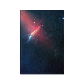 Обложка для паспорта матовая кожа с принтом Космическое сияние в Петрозаводске, натуральная матовая кожа | размер 19,3 х 13,7 см; прозрачные пластиковые крепления | galaxy | nebula | space | star | абстракция | вселенная | галактика | звезда | звезды | космический | планеты