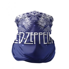 Бандана-труба 3D с принтом Новогодний Led Zeppelin в Петрозаводске, 100% полиэстер, ткань с особыми свойствами — Activecool | плотность 150‒180 г/м2; хорошо тянется, но сохраняет форму | 