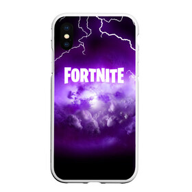 Чехол для iPhone XS Max матовый с принтом FORTNITE в Петрозаводске, Силикон | Область печати: задняя сторона чехла, без боковых панелей | 2019 | armor | armour | battle royale | cybersport | esport | fortnite | game | llama | logo | батл роял | батл рояль | броня | вспышка | игра | киберспорт | лама | молния | разряд | симулятор строительства | строительство | фиолетовый | фи