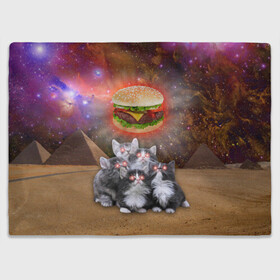 Плед 3D с принтом Египетские Коты в Петрозаводске, 100% полиэстер | закругленные углы, все края обработаны. Ткань не мнется и не растягивается | cat | cosmos | egypt | fast | fastfood | food | meme | party | space | вечеринка | египет | еда | иллюминаты | космос | кошак | кошка | масоны | мем | песок | пирамиды | пицца | пустыня | фастфуд