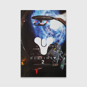 Обложка для паспорта матовая кожа с принтом DESTINY 2 в Петрозаводске, натуральная матовая кожа | размер 19,3 х 13,7 см; прозрачные пластиковые крепления | action | destiny | destiny 2 | fantasy | game | hunter | online | titan | traveller | warlock | игры | космос | шутер