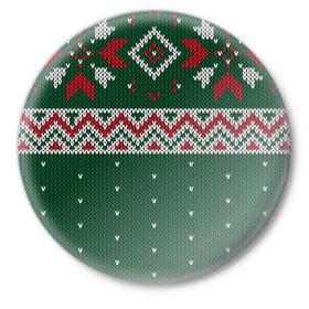 Значок с принтом Ugly Sweater в Петрозаводске,  металл | круглая форма, металлическая застежка в виде булавки | 