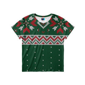 Детская футболка 3D с принтом Ugly Sweater в Петрозаводске, 100% гипоаллергенный полиэфир | прямой крой, круглый вырез горловины, длина до линии бедер, чуть спущенное плечо, ткань немного тянется | Тематика изображения на принте: 