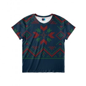 Детская футболка 3D с принтом Ugly Sweater в Петрозаводске, 100% гипоаллергенный полиэфир | прямой крой, круглый вырез горловины, длина до линии бедер, чуть спущенное плечо, ткань немного тянется | Тематика изображения на принте: 