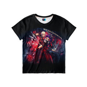 Детская футболка 3D с принтом Devil May Cry в Петрозаводске, 100% гипоаллергенный полиэфир | прямой крой, круглый вырез горловины, длина до линии бедер, чуть спущенное плечо, ткань немного тянется | devilmaycry | dmc