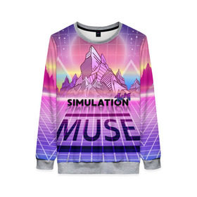 Женский свитшот 3D с принтом Simulation Theory. Muse в Петрозаводске, 100% полиэстер с мягким внутренним слоем | круглый вырез горловины, мягкая резинка на манжетах и поясе, свободная посадка по фигуре | matthew bellamy | muse | simulation theory | мьюз | мэт бэллами | мэтью беллами