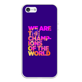 Чехол для iPhone 5/5S матовый с принтом Queen We Are The Champions в Петрозаводске, Силикон | Область печати: задняя сторона чехла, без боковых панелей | bohemian | brian | freddie | may | mercury | queen | rhapsody | roger | taylor | богемная | богемская | брайан | джон | королева | меркьюри | мэй | рапсодия | роджер | тейлор | фредди