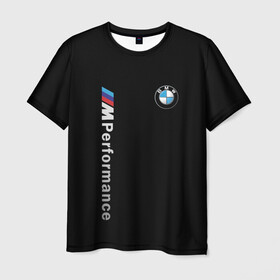Мужская футболка 3D с принтом BMW PERFORMANCE | БМВ в Петрозаводске, 100% полиэфир | прямой крой, круглый вырез горловины, длина до линии бедер | auto | bmw | bmw performance | motorsport | sport | авто | автомобиль | автомобильные | бмв | бренд | марка | машины | моторспорт | спорт