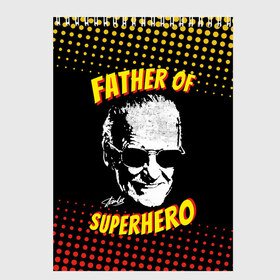 Скетчбук с принтом Stan Lee Father of Superhero в Петрозаводске, 100% бумага
 | 48 листов, плотность листов — 100 г/м2, плотность картонной обложки — 250 г/м2. Листы скреплены сверху удобной пружинной спиралью | avengers | father | hero | hulk | iron | lee | man | stan | stan lee | stanlee | superhero | thor | анти | герой | железный | комиксы | лии | мстители | отец | стен | стенли | стэн ли | супер | супергероев | тор | халк | человек