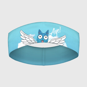 Повязка на голову 3D с принтом Happy Aye (Fairy Tail) в Петрозаводске,  |  | anime | blue | cat | fairy tail | happy | аниме | кот | кошка | синий | хвост феи | хэппи