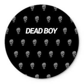 Коврик круглый с принтом Bones Deadboy в Петрозаводске, резина и полиэстер | круглая форма, изображение наносится на всю лицевую часть | Тематика изображения на принте: bones | boy | dead | deadboy | elmo | hdmi | hip | hop | kennedy | metal | rap | rapper | scream | sesh | seshollowaterboyz | skull | team | кеннеди | кости | костя | метал | рэп | рэпер | сеш | скрим | сэш | хип | хоп | череп | элмо