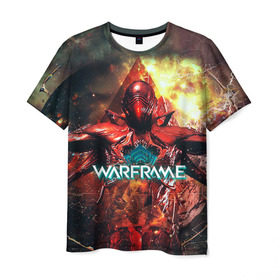Мужская футболка 3D с принтом Warframe #3 в Петрозаводске, 100% полиэфир | прямой крой, круглый вырез горловины, длина до линии бедер | prime | warframe | варфрейм | прайм | сталкер.