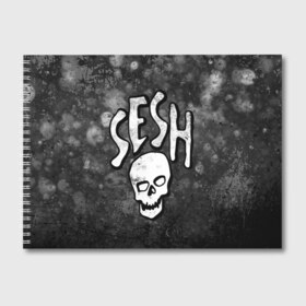 Альбом для рисования с принтом SESH Team (Bones) в Петрозаводске, 100% бумага
 | матовая бумага, плотность 200 мг. | Тематика изображения на принте: bones | boy | dead | deadboy | elmo | hdmi | hip | hop | kennedy | metal | rap | rapper | scream | sesh | seshollowaterboyz | skull | team | кеннеди | кости | костя | метал | рэп | рэпер | сеш | скрим | сэш | хип | хоп | череп | элмо