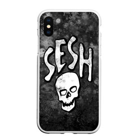 Чехол для iPhone XS Max матовый с принтом SESH Team (Bones) в Петрозаводске, Силикон | Область печати: задняя сторона чехла, без боковых панелей | Тематика изображения на принте: bones | boy | dead | deadboy | elmo | hdmi | hip | hop | kennedy | metal | rap | rapper | scream | sesh | seshollowaterboyz | skull | team | кеннеди | кости | костя | метал | рэп | рэпер | сеш | скрим | сэш | хип | хоп | череп | элмо