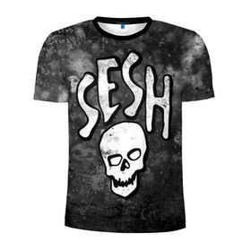 Мужская футболка 3D спортивная с принтом SESH Team (Bones) в Петрозаводске, 100% полиэстер с улучшенными характеристиками | приталенный силуэт, круглая горловина, широкие плечи, сужается к линии бедра | Тематика изображения на принте: bones | boy | dead | deadboy | elmo | hdmi | hip | hop | kennedy | metal | rap | rapper | scream | sesh | seshollowaterboyz | skull | team | кеннеди | кости | костя | метал | рэп | рэпер | сеш | скрим | сэш | хип | хоп | череп | элмо