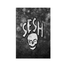 Обложка для паспорта матовая кожа с принтом SESH Team (Bones) в Петрозаводске, натуральная матовая кожа | размер 19,3 х 13,7 см; прозрачные пластиковые крепления | bones | boy | dead | deadboy | elmo | hdmi | hip | hop | kennedy | metal | rap | rapper | scream | sesh | seshollowaterboyz | skull | team | кеннеди | кости | костя | метал | рэп | рэпер | сеш | скрим | сэш | хип | хоп | череп | элмо