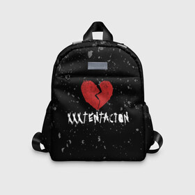 Детский рюкзак 3D с принтом XXXTentacion Red Broken Heart в Петрозаводске, 100% полиэстер | лямки с регулируемой длиной, сверху петелька, чтобы рюкзак можно было повесить на вешалку. Основное отделение закрывается на молнию, как и внешний карман. Внутри дополнительный карман. По бокам два дополнительных кармашка | broken | dead | heart | king | legend | music | rap | rapper | red | revenge | rip | xtentation | xxtennation | xxx | xxxtentacion | красное | мертв | музыка | память | разбитое | репер | рип | рэп | сердце | тентасьон | умер