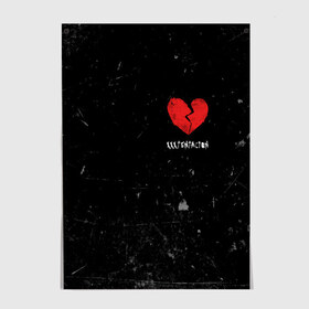 Постер с принтом XXXTentacion Red Broken Heart в Петрозаводске, 100% бумага
 | бумага, плотность 150 мг. Матовая, но за счет высокого коэффициента гладкости имеет небольшой блеск и дает на свету блики, но в отличии от глянцевой бумаги не покрыта лаком | broken | dead | heart | king | legend | music | rap | rapper | red | revenge | rip | xtentation | xxtennation | xxx | xxxtentacion | красное | мертв | музыка | память | разбитое | репер | рип | рэп | сердце | тентасьон | умер