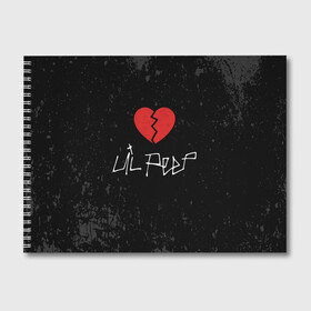 Альбом для рисования с принтом Lil Peep Broken Heart в Петрозаводске, 100% бумага
 | матовая бумага, плотность 200 мг. | broken | dead | heart | lil | lil peep | lilpeep | music | peep | pump | rap | rapper | red | rip | густав | красное | лил | лил пип | лилпип | мертв | память | пип | разбитое | рип | рэп | рэпер | сердечко | сердце | умер | эмо