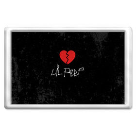 Магнит 45*70 с принтом Lil Peep Broken Heart в Петрозаводске, Пластик | Размер: 78*52 мм; Размер печати: 70*45 | broken | dead | heart | lil | lil peep | lilpeep | music | peep | pump | rap | rapper | red | rip | густав | красное | лил | лил пип | лилпип | мертв | память | пип | разбитое | рип | рэп | рэпер | сердечко | сердце | умер | эмо