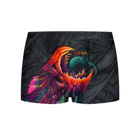 Мужские трусы 3D с принтом CS:GO - Hyper Beast Original в Петрозаводске, 50% хлопок, 50% полиэстер | классическая посадка, на поясе мягкая тканевая резинка | asiimov | beast | counter | counter strike | counterstrike | cs go | cs:go | csgo | global | hyper | hyperbeast | offensive | skin | strike | азимов | гоу | контер | контр | контра | контрстрайк | скин | страйк | сы пщ