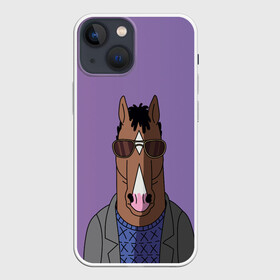 Чехол для iPhone 13 mini с принтом БоДжек в Петрозаводске,  |  | bojack | horseman | боджек | конь | очки