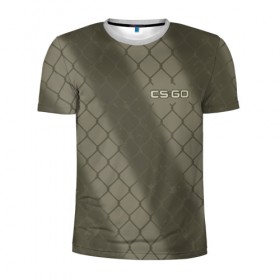 Мужская футболка 3D спортивная с принтом CS:GO - Safari Mesh в Петрозаводске, 100% полиэстер с улучшенными характеристиками | приталенный силуэт, круглая горловина, широкие плечи, сужается к линии бедра | Тематика изображения на принте: 