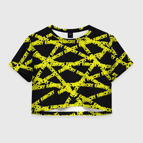 Женская футболка Cropp-top с принтом Pop art Far Cry в Петрозаводске, 100% полиэстер | круглая горловина, длина футболки до линии талии, рукава с отворотами | 