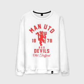 Мужской свитшот хлопок с принтом Манчестер Юнайтед в Петрозаводске, 100% хлопок |  | manchester | manchester united | mufc | red devils | красные дьяволы | манчестер | манчестер юнайтед | фанатская | футбольная | футбольный клуб | юнайтед