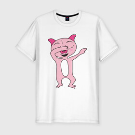 Мужская футболка премиум с принтом DAB Pig в Петрозаводске, 92% хлопок, 8% лайкра | приталенный силуэт, круглый вырез ворота, длина до линии бедра, короткий рукав | 