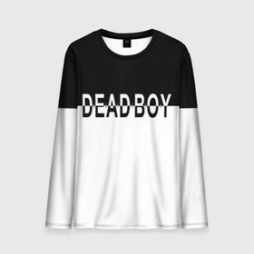 Мужской лонгслив 3D с принтом DEAD BOY   BONES в Петрозаводске, 100% полиэстер | длинные рукава, круглый вырез горловины, полуприлегающий силуэт | bones | cloudrap | dead | deadboy | logo | music | rap | sesh | боунс | клаудреп | кости | лого | музыка | реп