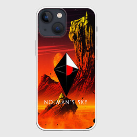 Чехол для iPhone 13 mini с принтом NO MANS SKY в Петрозаводске,  |  | game | hill | hills | mounatin | mounatins | nms | no mans sky | planet | rock | rocks | sky | snow | space | winter | игры | планеты