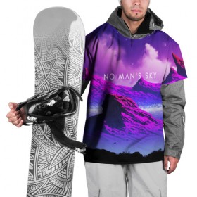 Накидка на куртку 3D с принтом No Mans Sky в Петрозаводске, 100% полиэстер |  | game | hill | hills | mounatin | mounatins | nms | no mans sky | planet | rock | rocks | sky | snow | space | winter | игры | планеты