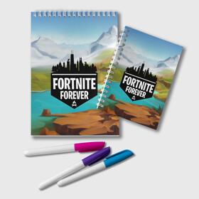 Блокнот с принтом Fortnite Forever в Петрозаводске, 100% бумага | 48 листов, плотность листов — 60 г/м2, плотность картонной обложки — 250 г/м2. Листы скреплены удобной пружинной спиралью. Цвет линий — светло-серый
 | Тематика изображения на принте: battle royale | fortnite | fortnite battle royale | futuresynth | game | outrun | retrowave | synth | synthwave | игры | ретровейв | синтвейв | фортнайт