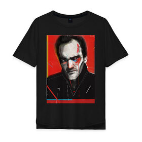 Мужская футболка хлопок Oversize с принтом Tarantino в Петрозаводске, 100% хлопок | свободный крой, круглый ворот, “спинка” длиннее передней части | 