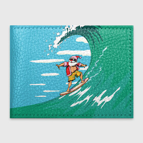 Обложка для студенческого билета с принтом Cool Santa в Петрозаводске, натуральная кожа | Размер: 11*8 см; Печать на всей внешней стороне | cool | creative | design | holiday | merry christmas | new year | sea | summer | surfing | wave | волна | дизайн | канары | креатив | круто | лето | море | новый год | рождество | сёрфинг