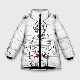 Зимняя куртка для девочек 3D с принтом Lizer - Blessed в Петрозаводске, ткань верха — 100% полиэстер; подклад — 100% полиэстер, утеплитель — 100% полиэстер. | длина ниже бедра, удлиненная спинка, воротник стойка и отстегивающийся капюшон. Есть боковые карманы с листочкой на кнопках, утяжки по низу изделия и внутренний карман на молнии. 

Предусмотрены светоотражающий принт на спинке, радужный светоотражающий элемент на пуллере молнии и на резинке для утяжки. | damn | false | frozen | garden | lizer | logo | loverap | mirror | music | mysoul | raper | russian | soul | symbol | лизер | лого | логотип | музыка | пачка | русский | рэп | рэпер | рэппер | сердце | символ | хипхоп