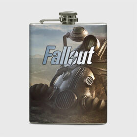 Фляга с принтом Fallout в Петрозаводске, металлический корпус | емкость 0,22 л, размер 125 х 94 мм. Виниловая наклейка запечатывается полностью | Тематика изображения на принте: 